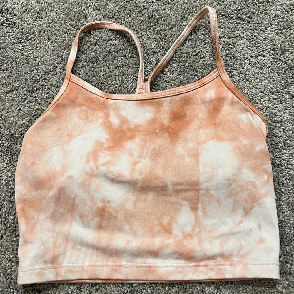 Aerie Crop top Pink Tie Dye